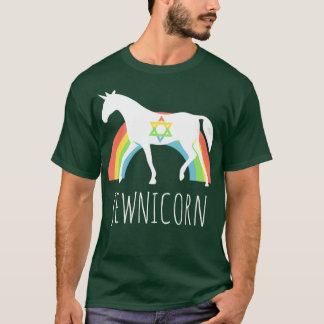Camiseta Funny Rainbow Jewnicorn judeu Unicorn