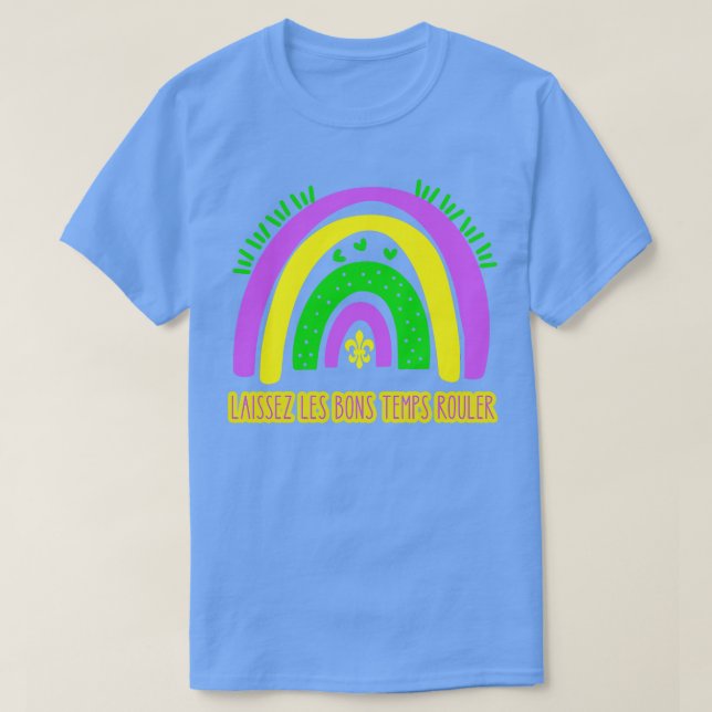 Camiseta Funny Rainbow Trendy Fleur de Lis Única (Frente do Design)