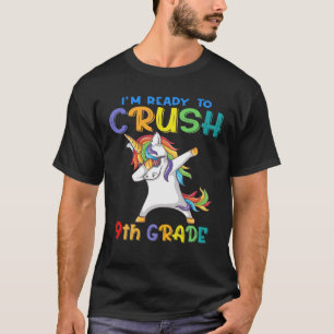 Camiseta Funny Rainbow Unicorn 9º Grau Colorida De Volta A