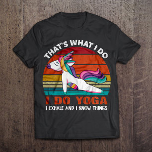 Camiseta Funny Rainbow Unicorn Yoga