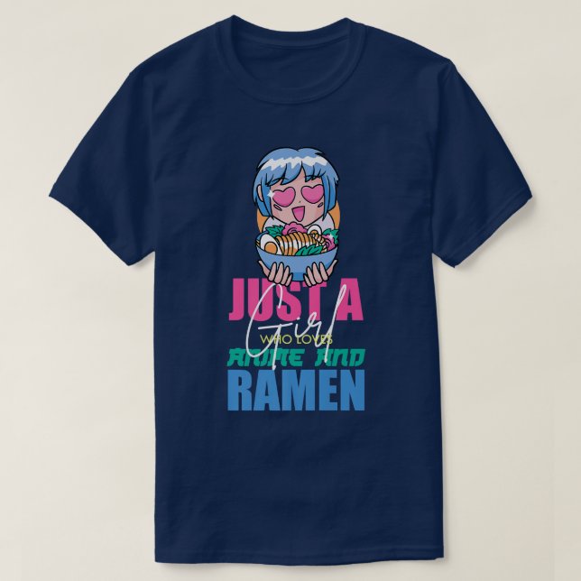 Camiseta Funny Ramen Comida Noodles Japoneses Animes Divers (Frente do Design)