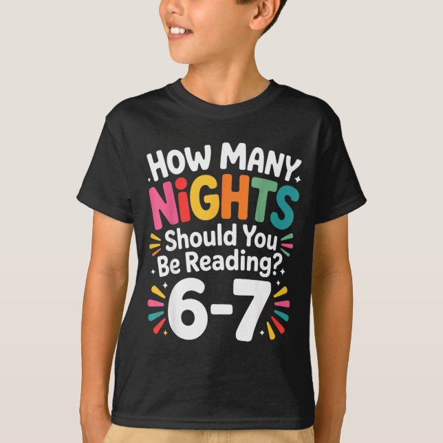 Camiseta Funny Reading 6 7 Six Seven Meme Englieacher Book  (Frente)