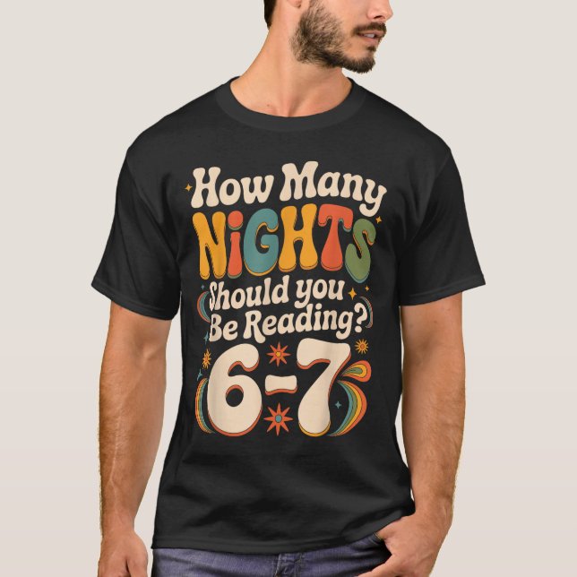 Camiseta Funny Reading 6 7 Six Seven Meme Englieacher Book  (Frente)