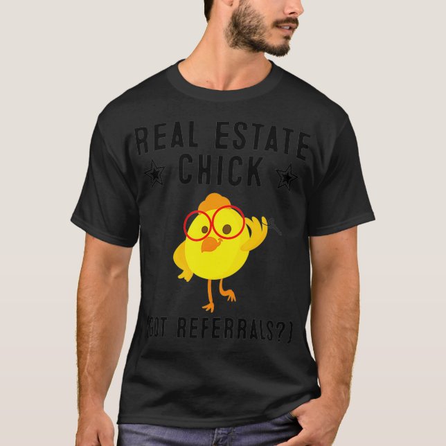 Camiseta Funny Real Estate Pintinho Gift Agente Importament (Frente)