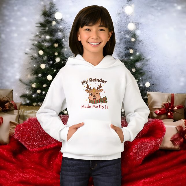 Camiseta Funny Reindeer Made Me Do It Cute Xmas Humour (Criador carregado)