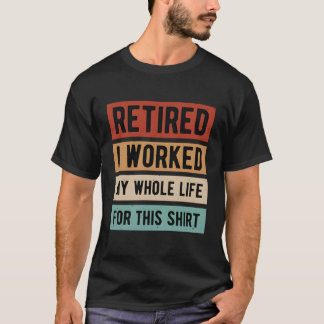 Camiseta Funny Retirement Quote Retro Color Blocks