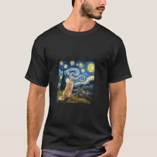 Camiseta Funny Retriever Noite Estrelada Van Gogh Retriever