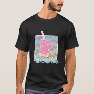 Camiseta Funny Retro 90S Japonês Kawaii Summer Watermelon