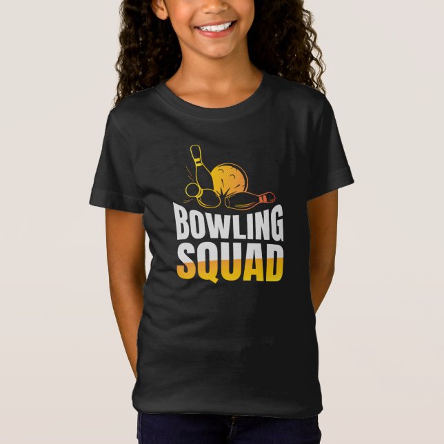 Camiseta Funny Retro Boliche Squad Team Girls' (Frente)