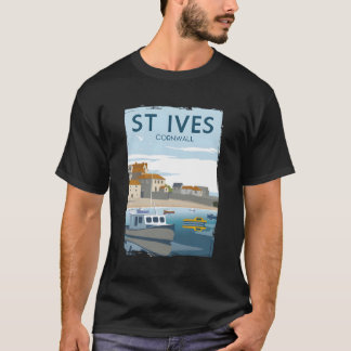 Camiseta Funny Retro England Rua Ives Cornwall Poster de vi