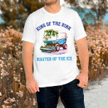 Camiseta Funny Retro Hockey Resurfacer King of the Rink<br><div class="desc">Presente perfeito para fãs de hóquei: Retro "Rei da Rosa, Mestre do Gelo" T-Shirt procurando por um presente engraçado para amantes de hóquei? Esta camiseta retrorreflectora azul de ressurfador de gelo é uma escolha de excelente para qualquer pai, jogador de hóquei ou fã que ama hóquei. Apresentando a frase ousada...</div>