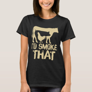 Camiseta Funny Retro Party Smoker Chef Pai Gift I d Smo