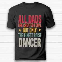 Camiseta Funny Retro Vintage Dancer Pai Preto