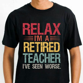 Camiseta Funny Retro Vintage Professor aposentado Avô Negro