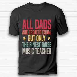 Camiseta Funny Retro Vintage, Professor de Música Preto