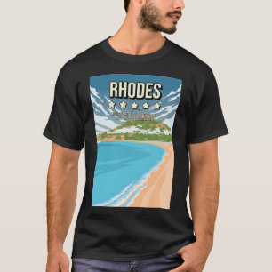 Camiseta Funny Rhodes Grécia Island 5 Star Review Viagem