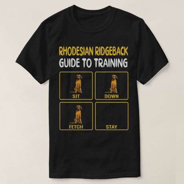 Camiseta Funny Rhodesian Ridgeback Guide To Training Dog Ob (Frente do Design)