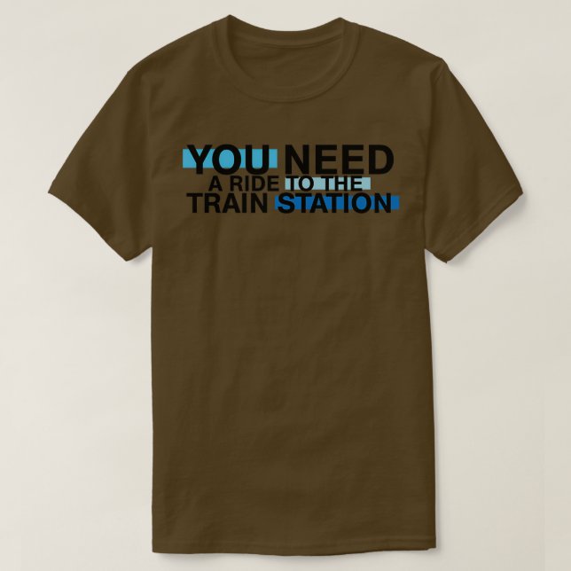 Camiseta funny rid to the train station (Frente do Design)