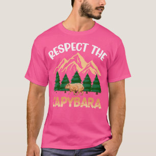 Camiseta Funny Rodent Capybara Lover Respeita A Capybara