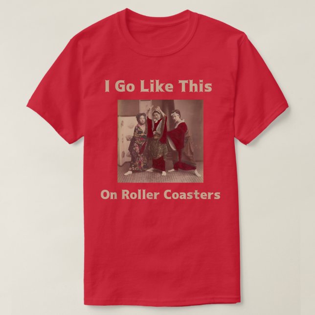 Camiseta Funny Rollercoaster Vintage Roller Coasters Japane (Frente do Design)