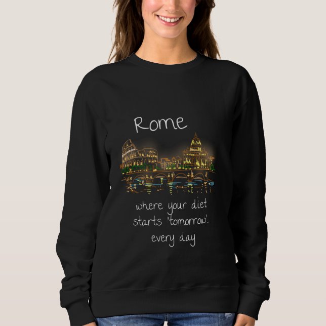 Camiseta Funny Rome Italy Souvenir Hand Drawn Art Gift (Frente)