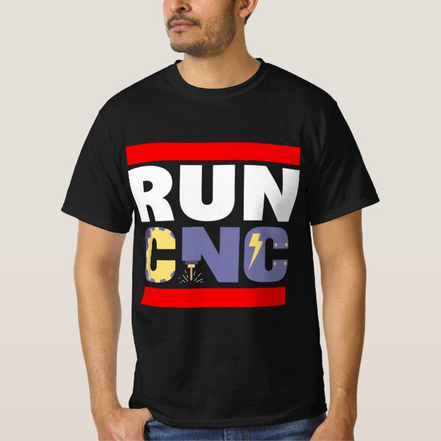 CAMISETA FUNNY RUN CNC MACHINIST ENGINEER MECHANIC OPERATOR (Frente)