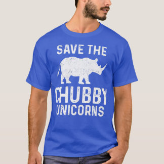 Camiseta Funny Salve o Chubby Unicórns Rhino Vintage