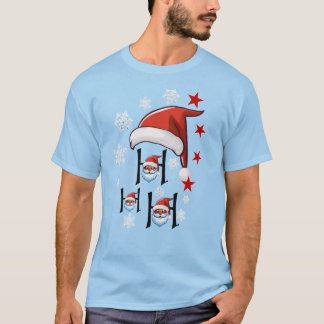 Camiseta Funny Santa Hat Ho Ho Ho Christmas 2026 Graphic