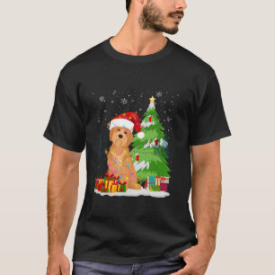 Camiseta Funny Santa Hat Natal Light Siberian Husky Nov