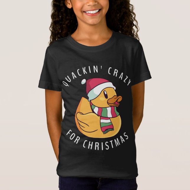 Camiseta Funny Santa Hat Rubber Pun de Natal (Frente)