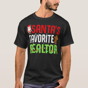 Camiseta Funny Santas Favorito Agente Estadual de Imóveis C