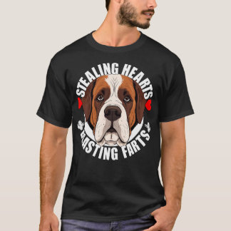 Camiseta Funny Santo Bernard Roubando Farinhas Explosivas D