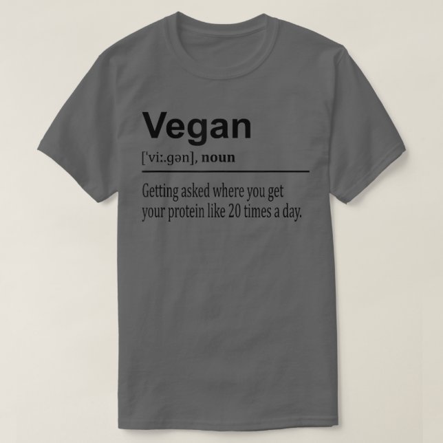 Camiseta Funny Sarcastic Vegan Definition  (Frente do Design)