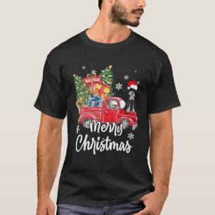Camiseta Funny Schnauzer Caminhão Vermelho Caminhão Feliz