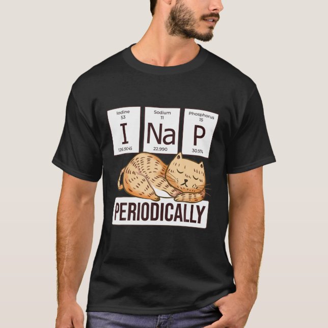 Camiseta Funny Science Cat I Nap Periodically Cats Lovers C (Frente)