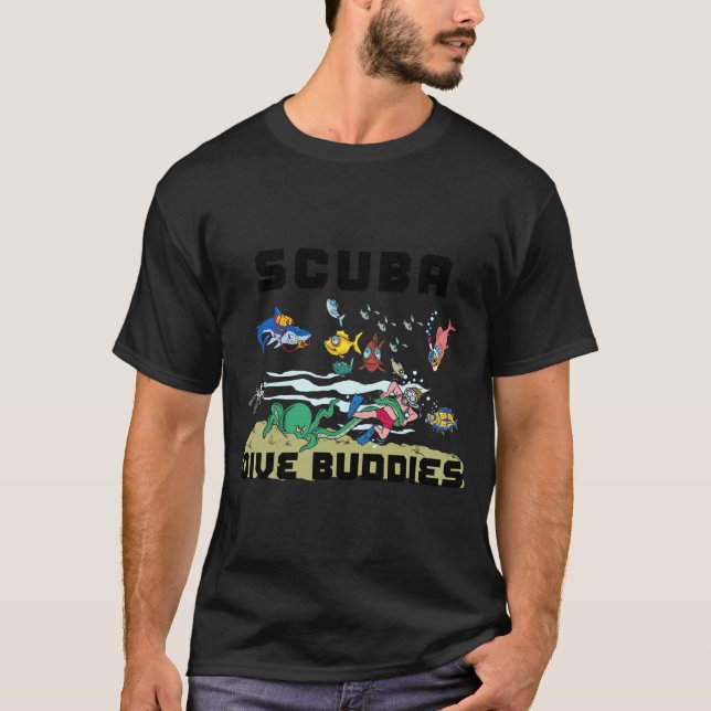 Camiseta Funny Scuba Dive Buddy  (Frente)