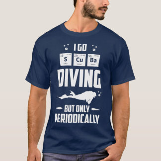 Camiseta Funny Scuba Merging Química Periódica de Mesas