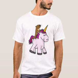 Camiseta Funny Sea Otter Riding Unicorn T-shirt