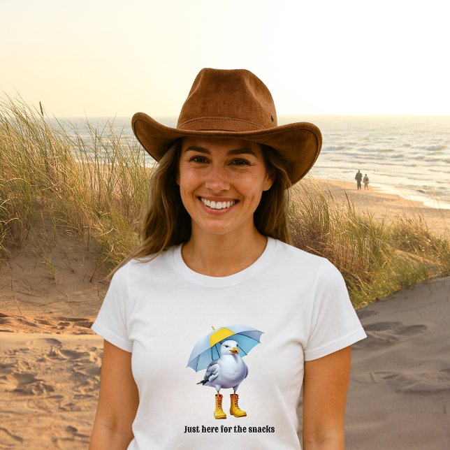 Camiseta Funny Seagull em Rain Boots - Beach Humor Tri-Blen (Criador carregado)