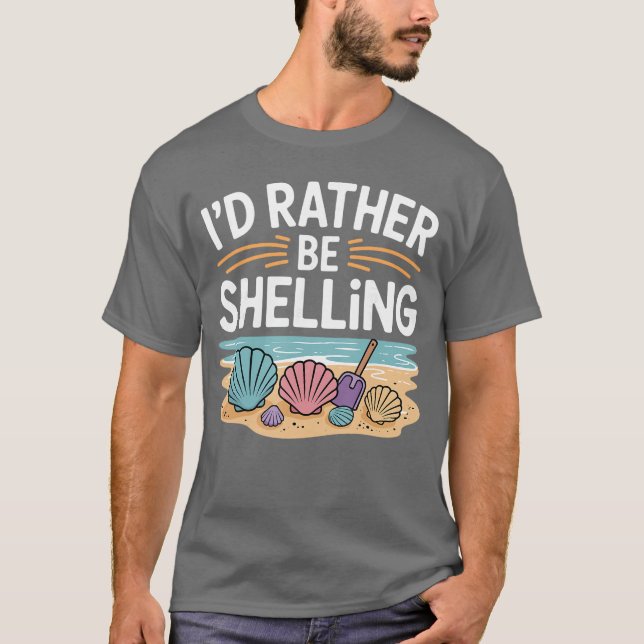 Camiseta Funny Seashell Design for Men Women Sea Shell Seas (Frente)