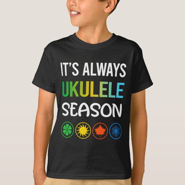 Camiseta Funny Season Ukulele  (Frente)