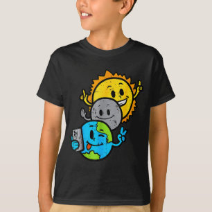 Camiseta Funny Selfie Terra Lua Sol Total