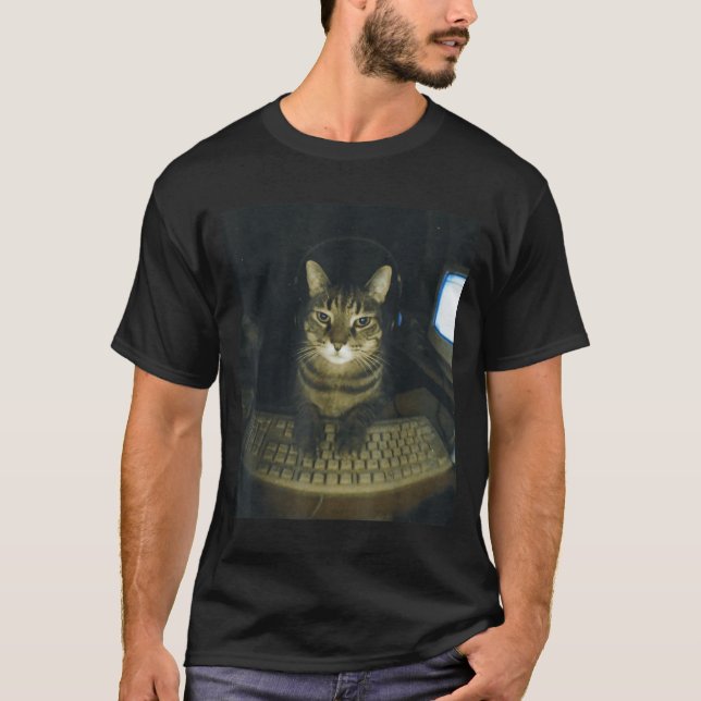 Camiseta Funny Serious Gamer Cat Lovers Stud Kitty Cat Meme (Frente)