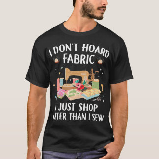 Camiseta Funny Sewing Machine Quilting Lover Quilted Fabric