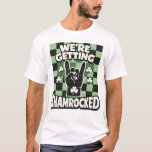 Camiseta Funny Shamrocked Bachelorette Party Irish Drinking<br><div class="desc">We're Getting Shamrocked St Patricks Day Bachelorette Party design for lucky bride tribe squad celebrating Irish themed night out.
Perfect for bar crawl festivities,  shamrock celebration,  green outfit theme,  clover party vibes.</div>