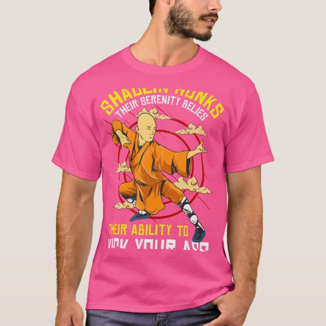 Camiseta Funny Shaolin Monk Kung Fu (Frente)