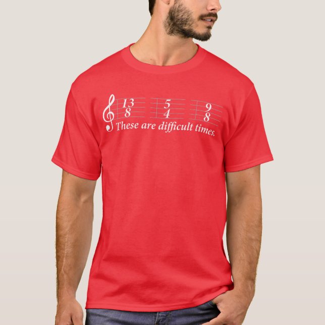 Camiseta Funny Sheet Music for Musicianhese are Difficultim (Frente)