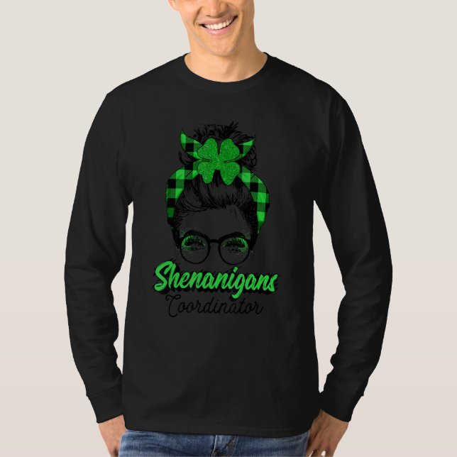 Camiseta Funny Shenaniganss Coordenadora Rua Patrick S Day (Frente)