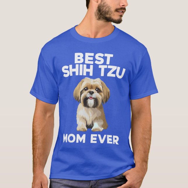 Camiseta Funny Shihzu Mom Design for Women Girls Dog Lover  (Frente)