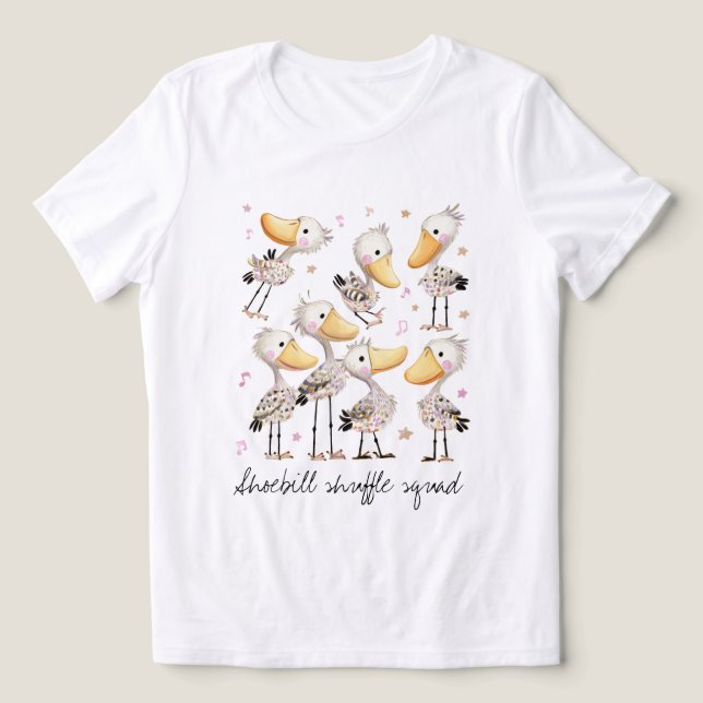 Camiseta Funny Shoebill Shuffle Squad (Design frontal)